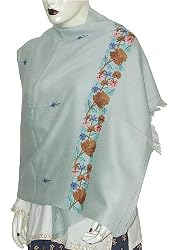 Stoles Wool with Thread Embroidery India 80 x 27 inches (esrf024)