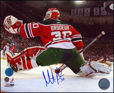 MARTIN BRODEUR New Jersey Devils Signed 8x10 Retro Jersey NET-CAM Photo