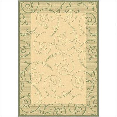 Safavieh Courtyard Collection CY2665-1E01 Natural and Olive Indoor/ Outdoor Area Rug, 8-Feet by 11-Feet 2-Inch