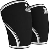Knee Sleeves (1 Pair) Support & Compression for Weightlifting, Powerlifting & CrossFit - 7mm Neoprene Sleeve for the Best Squats - Both Women & Men - by Nordic Lifting&trade; - 1 Year Warranty