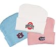 Newborn Collegiate White Knit Cap (Pink & Blue Available)
