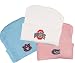 Newborn Collegiate White Knit Cap (Pink & Blue Available)