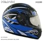 Advance HAWK Blue with White Graphics on Black Glossy Full Face Motorcycle Helmet