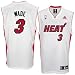 Dwyane Wade Miami Heat White Replica Adidas NBA Jersey