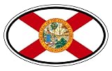 Florida State Flag Car Bumper Sticker Decal Oval