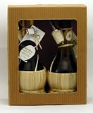 Tuscan Extra-virgin Olive Oil and Balsamic Vinegar From Modena. Chianti-style Bottle Set -- 250ml Each.