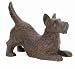 Cast Iron Scottie DOG Playful Door Stop Wagging Tail