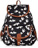 Vbiger Canvas Backpack for Women & Girls Boys Casual Book Bag Sports Daypack