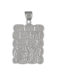 Clevereves 14K White Gold Pendant Jewish 8 - Gram(s)