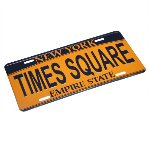 TIMES SQUARE - New York License Plate NY Car Plate NYC Metal Empire Gold Plate NYC Plate Souvenir NY License Plates Decor Decoration