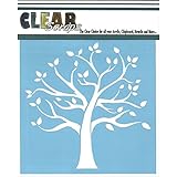 Clear Scraps Family Tree Stencils, 12 by 12"