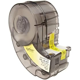 Brady XSL-29-427 Idxpert 1.5" Height, 0.5" Width, B-427 Self-Laminating Vinyl, Black On White And Translucent Color Label (450 Per Cartridge)
