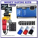 Olympus Stylus 6000 10MP Digital Camera (Blue) + Willoughby's Two (2) 2GB xD Beach/Pool Package