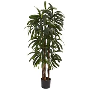 Photo 1 of Nearly Natural 5401 Raphis Palm Tree, 4-feet, Green