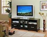 Contemporary Cappuccino Entertainment Console Plasma LCD TV Stand