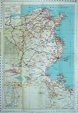 BLEUS MAP 1969 TUNISIA TUNIS GABES MEDITERRANEAN COLOUR