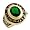 14k Gold May Birthstone 2012 Class Graduation Mens Ring