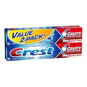 Crest Cavity Protection Toothpaste - Twin Pack 6.4 Oz,  (Pack of 3)