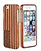SunSmart Unique Handmade Genuine Natural Wood Wooden Hard bamboo Case Cover for iPhone 6 4.7''(the Stars and the Stripes)