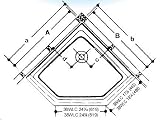 Crane Plumbing 38WLC-BI Cascade Shower Floor (Neo-Corner), Biscuit