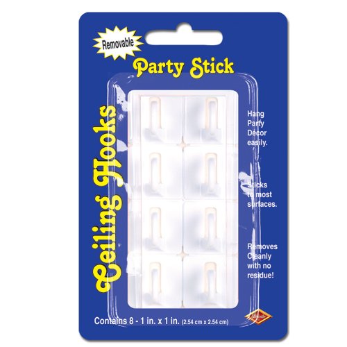 Party Stick Ceiling Hooks   (8/Pkg)
