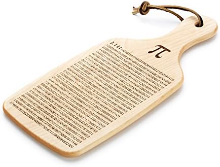 Pi Symbol Cherry Wood Cutting and Serving Board