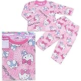 HELLO KITTY ハローキティ 長袖パジャマ 総柄 フリースパジャマ 【YP】【メール便発送対応】 ek2370◇ 100cm ピンク