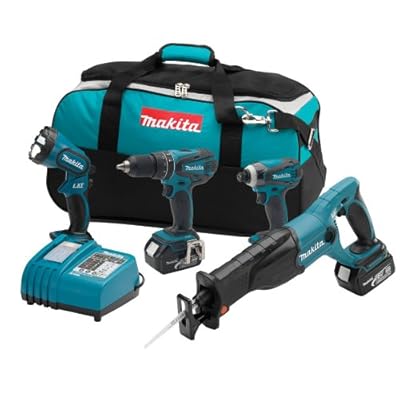 Makita LXT407 18-Volt LXT Lithium-Ion Cordless 4-Piece Combo Kit