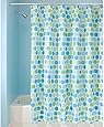 InterDesign Rialto Shower Curtain, Blue and Green, 72-Inch by 72-Inch