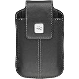 BlackBerry 8900, 8520 Leather Swivel Holster (Black)