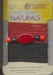 Red/black Wax Cotton Cord