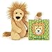 Jellycat Book and Stuffed Animal Gift Set, If I were a Lion Board Book and Bashful Lion