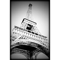 Eiffel Tower Paris France Black and White Print PRBW1992 20x30