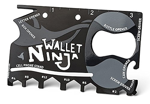 Wallet Ninja 18 in 1 Multi-purpose Credit Card Size Pocket Tool