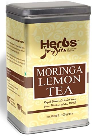 Moringa Lemon Tea - Loose Tea (100 Gms) - All Natural - No Preservative - No Artificial Flavors - Rich in Antioxidants - Herbs India