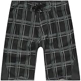 BURNSIDE Plaid Mens Boardshorts - Black/Multi