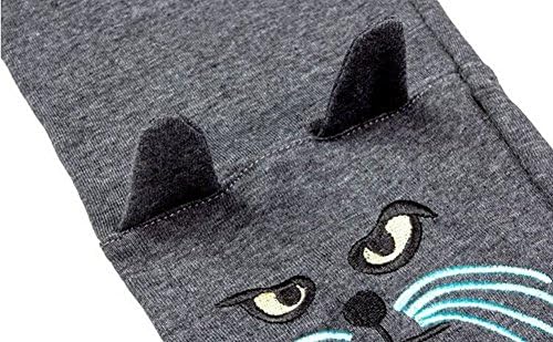 Suntac Women's Autumn Winter Thick Kitten Ears Embellished Kitty Panel Leggings