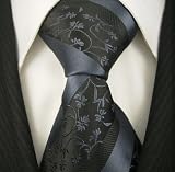 Neckties by Scott Allan, Black and Slate Blue Floral Neckties, **FREE SHIPPING**
