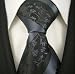 Neckties by Scott Allan, Black and Slate Blue Floral Neckties, **FREE SHIPPING**