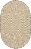 Safavieh Braided Collection BRD173A Beige and Brown Braided Cotton Oval Area Rug, 3 Feet by 5 Feet Oval (3 Feet x 5 Feet Oval)