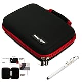 Black with Red Trim Harlan Series Nylon Hard Cube Carrying Case with Carrying Handles for Velocity Micro T301 Cruz 7-Inch Android 20 Tablet Executive White Stylus Pen with Laser Pointer and LED Light SumacLife TM Wisdom Courage Wristband on sale