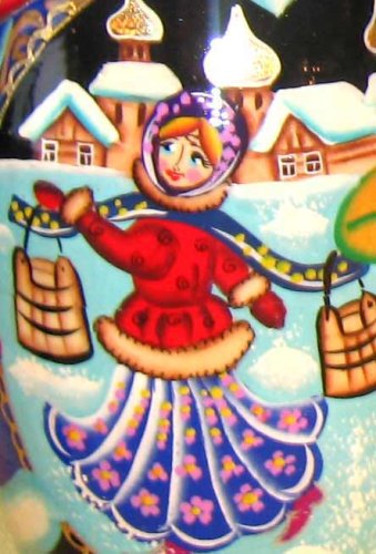 Childrens Toyshop  Toys : Russian Woman with Yoke Nesting Nested Stacking Doll 7 Pcs #m66