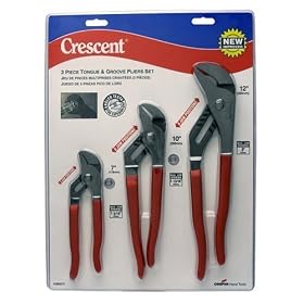 Crescent R200SET3 3 Piece 7-Inch, 10-Inch, and 12-Inch Tongue and Groove Plier Set by Cooper Hand Tools