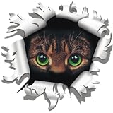 Aufkleber Einschussloch, 170 mm, Motiv: Katze