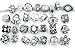 Ten Assorted Clear Crystal Rhinestone Bead Charms