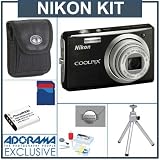 cheap Nikon Coolpix S560 Digital Camera Kit, Graphite Black With 4GB SD Memory Card, Camera Case, Spare EN EL-11 Lithium-Ion Battery, 2 Year Extended Service Coverage, Table Top Tripod, Professional Lens Cleaning KiT,