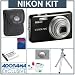 Nikon Coolpix S560 Digital Camera Kit, Graphite Black With 4GB SD Memory Card, Camera Case, Spare EN EL-11 Lithium-Ion Battery, 2 Year Extended Service Coverage, Table Top Tripod, Professional Lens Cleaning KiT,