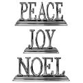 Silver Holiday Word Set - Joy, Peace, Noel