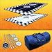 RV Patio Mat Awning Mat Outdoor Rug Trailer Mat Complete Kit 9x12 (Finish Line Flags)