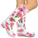 New Pink Rose Festival Wellies Wellingtons Boots Sz 3-8